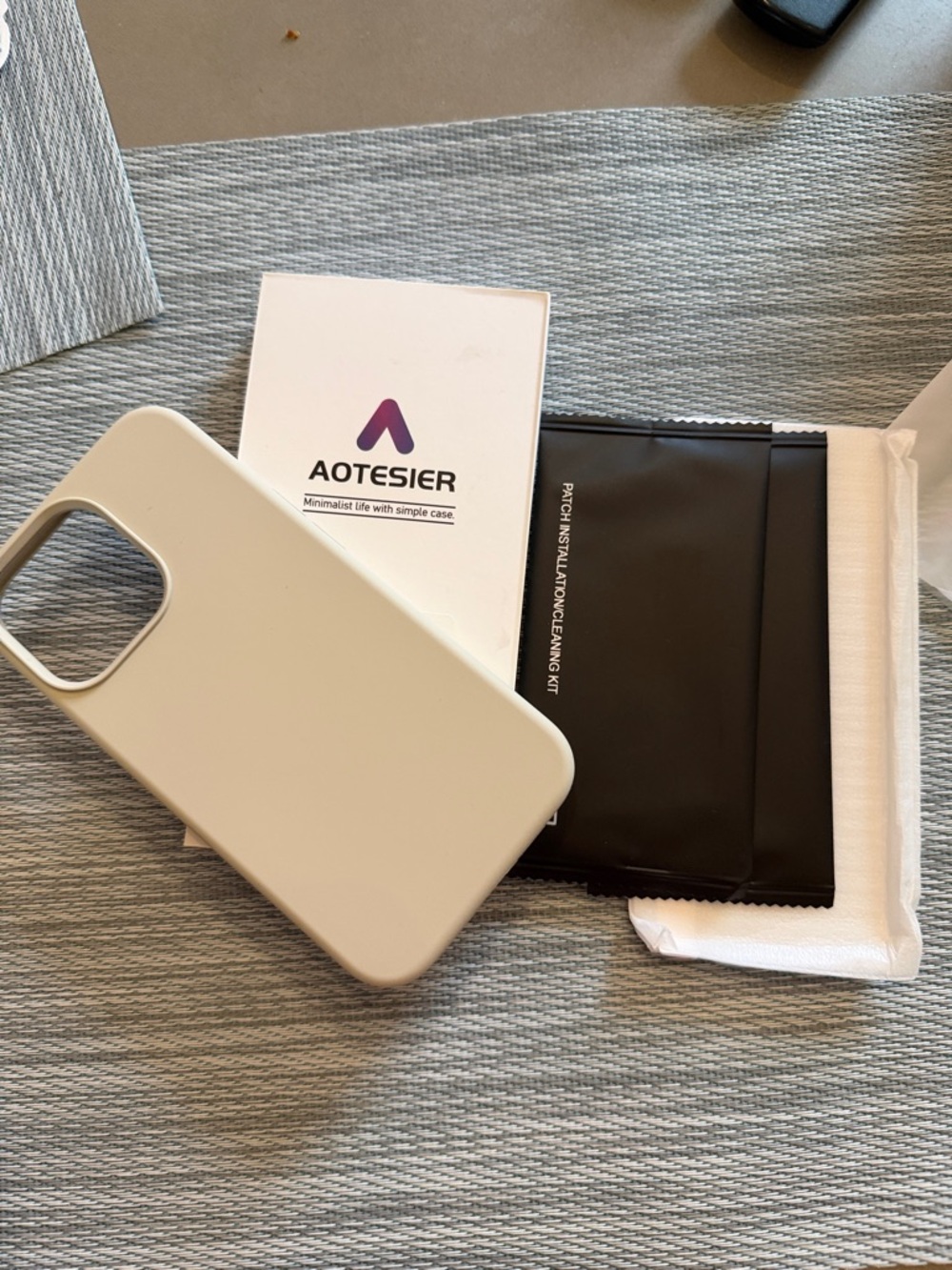 Beige Silicone Phone Case — Soft-Touch Protective Cover